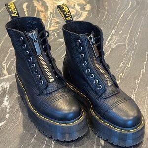 Dr. Martens Sinclair Milled Nappa Leather Platform Boots